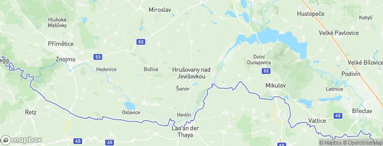 Hrušovany nad Jevišovkou, Czechia Map