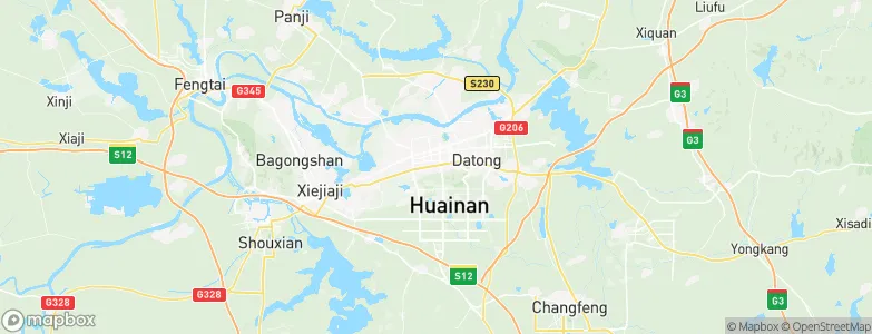 Huainan, China Map
