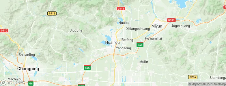 Huairou, China Map