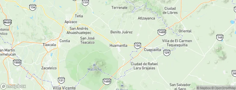 Huamantla, Mexico Map
