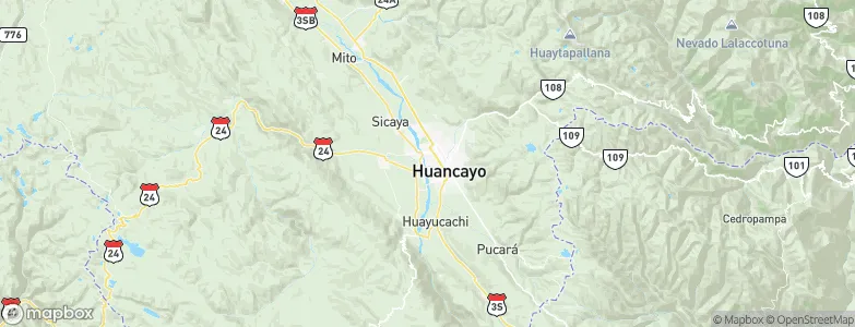 Huancayo, Peru Map