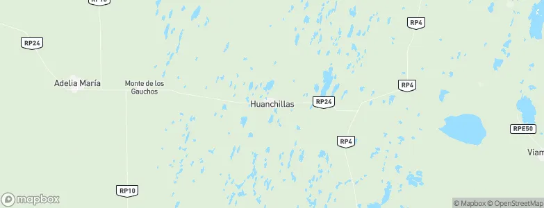 Huanchillas, Argentina Map