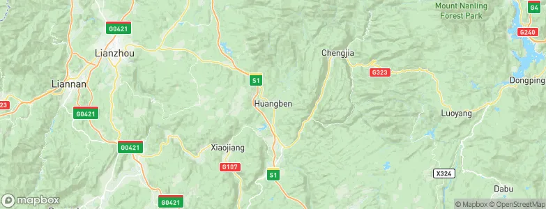 Huangben, China Map