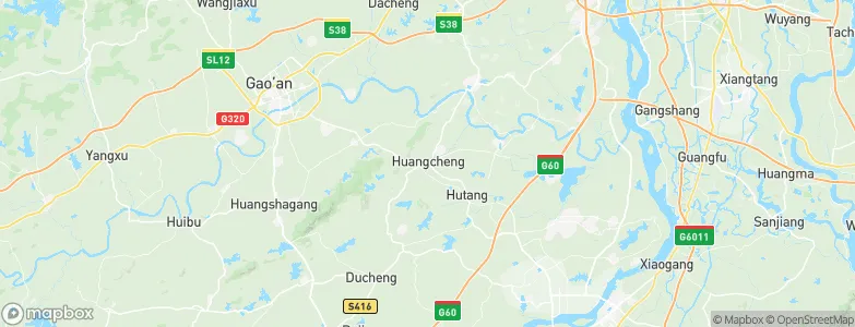 Huangcheng, China Map