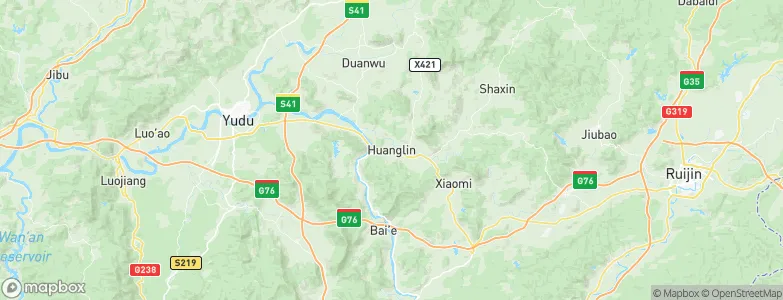 Huanglin, China Map