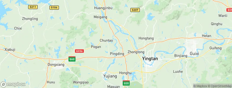 Huangxi, China Map