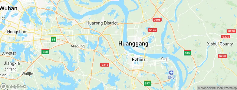 Huangzhou, China Map