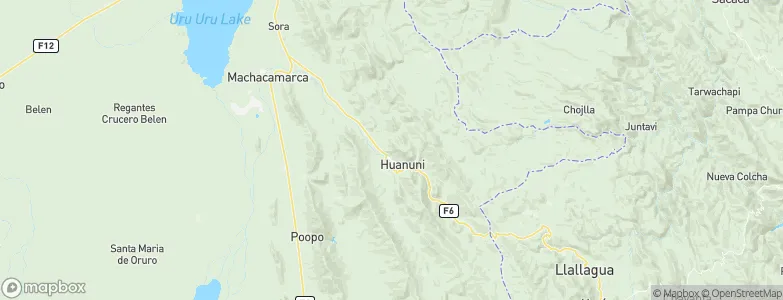 Huanuni, Bolivia Map