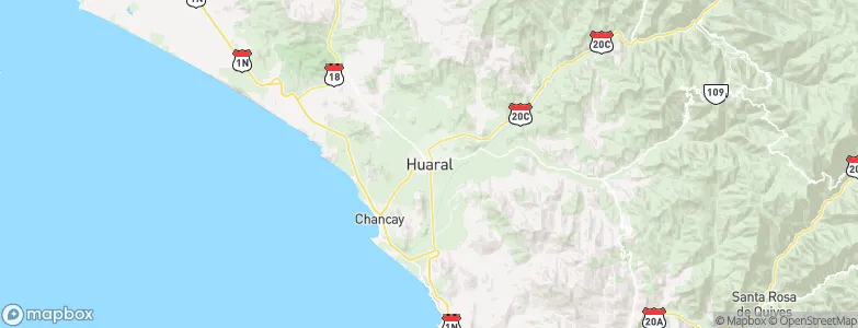 Huaral, Peru Map