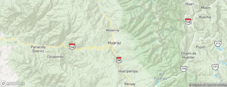 Huaraz, Peru Map