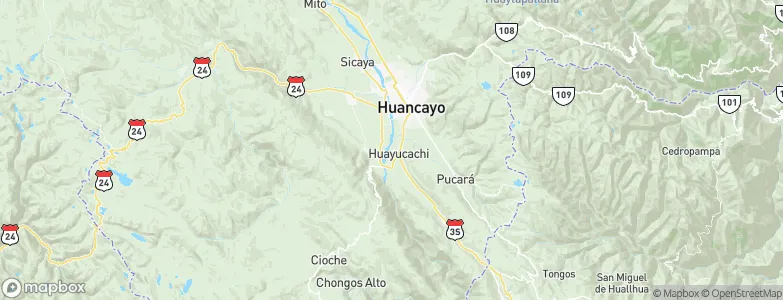 Huayucachi, Peru Map