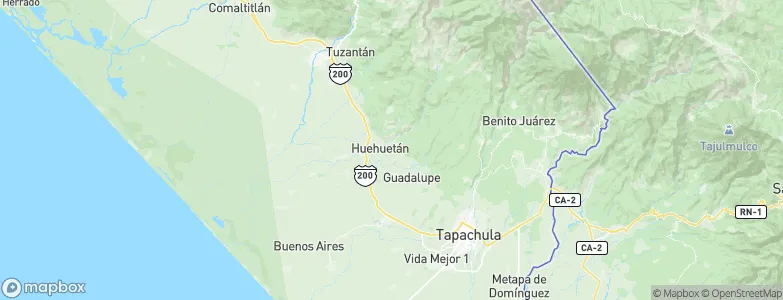 Huehuetán, Mexico Map