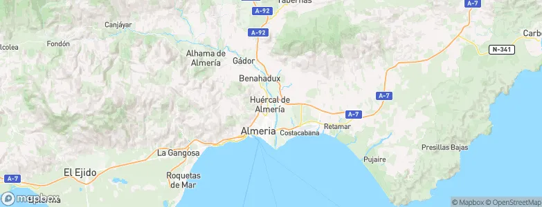 Huércal de Almería, Spain Map