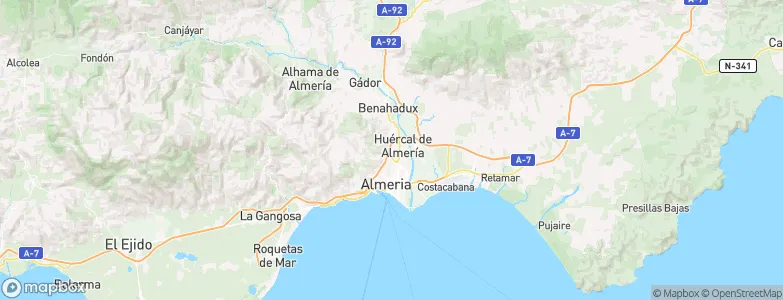 Huércal de Almería, Spain Map