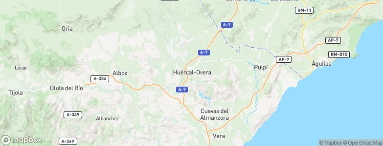 Huercal Overa, Spain Map