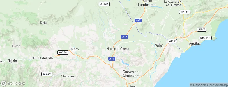 Huércal-Overa, Spain Map