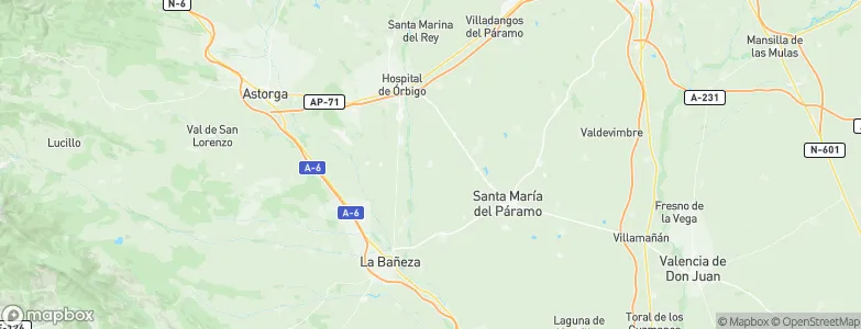 Huerga de Frailes, Spain Map
