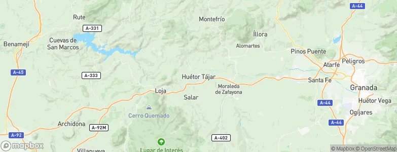 Huétor-Tájar, Spain Map
