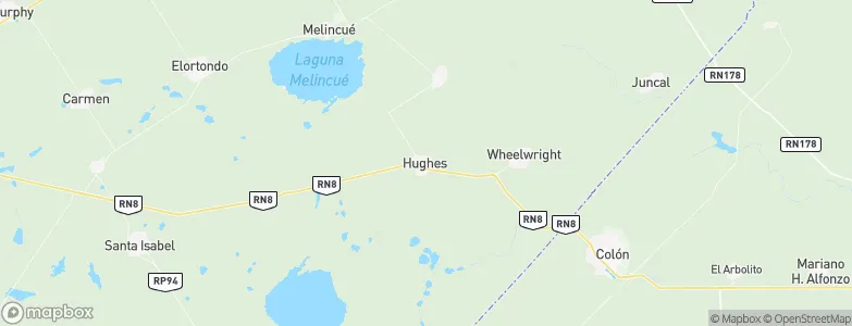Hughes, Argentina Map