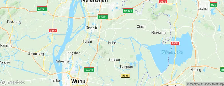Huhe, China Map