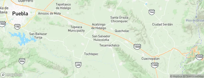 Huixcolotla, Mexico Map