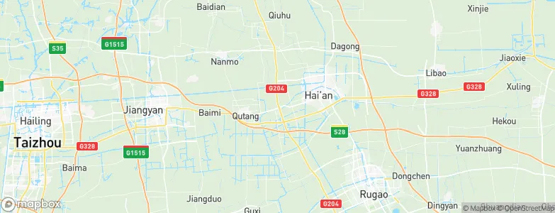 Huji, China Map