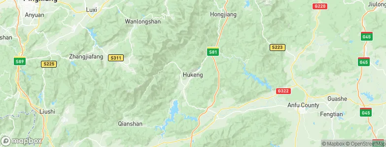 Hukeng, China Map