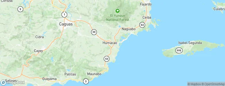 Humacao, Puerto Rico Map