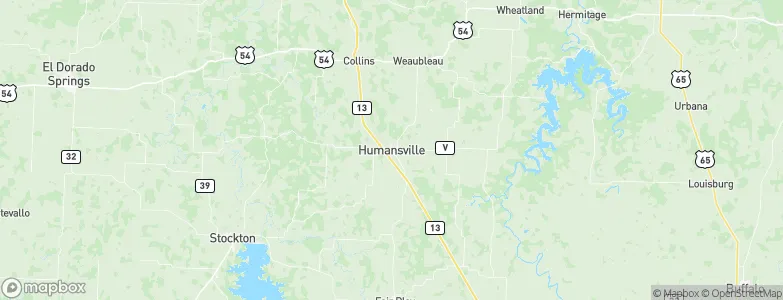 Humansville, United States Map
