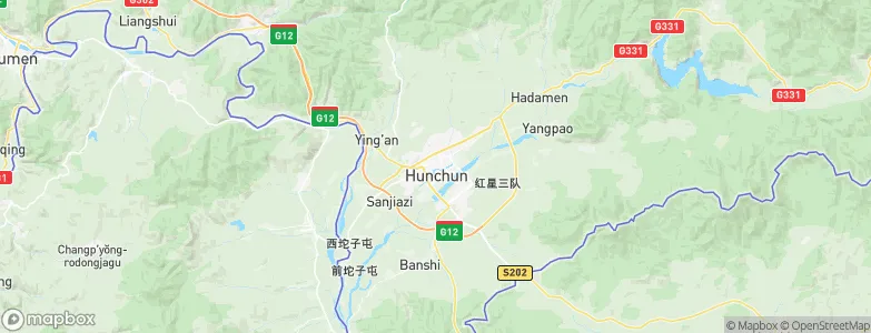 Hunchun, China Map