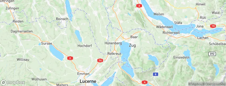 Hünenberg, Switzerland Map