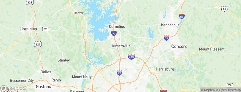Huntersville, United States Map