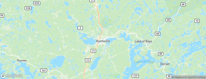 Huntsville, Canada Map