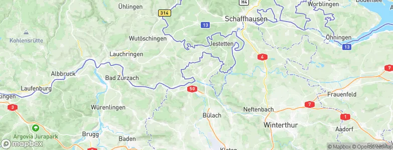 Hüntwangen, Switzerland Map