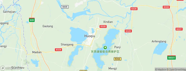 Huoqiu Chengguanzhen, China Map