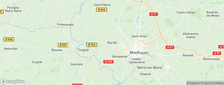 Huriel, France Map