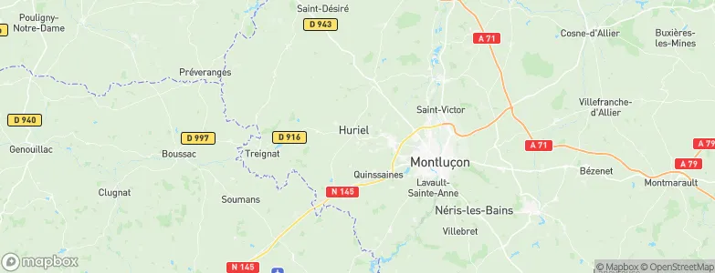 Huriel, France Map