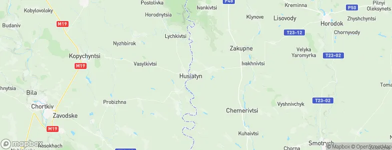 Husiatyn, Ukraine Map