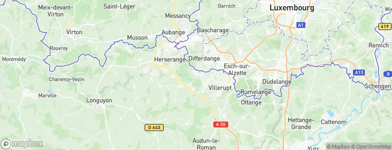 Hussigny-Godbrange, France Map