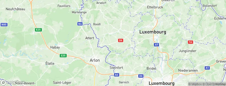 Huttange, Luxembourg Map