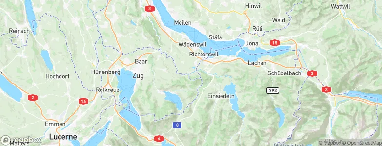 Hütten, Switzerland Map