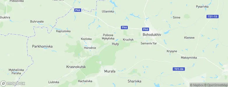Huty, Ukraine Map