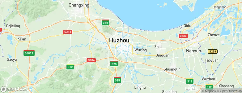 Huzhou, China Map