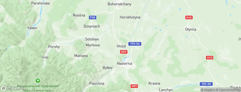 Hvizd, Ukraine Map