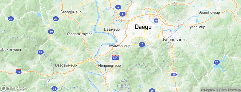 Hwawŏn, South Korea Map