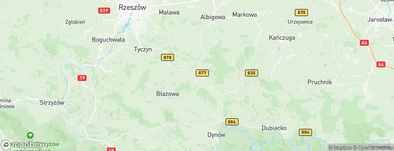 Hyżne, Poland Map