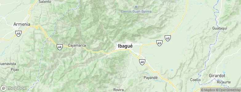Ibagué, Colombia Map