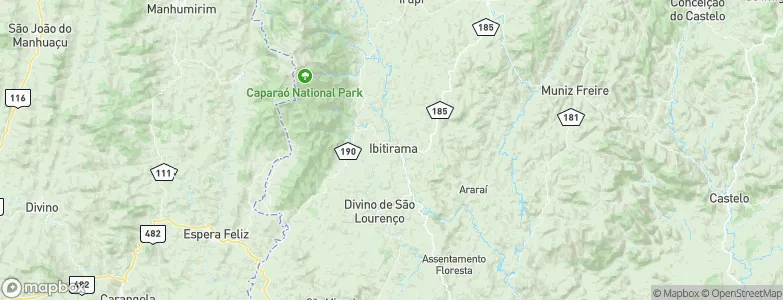 Ibitirama, Brazil Map
