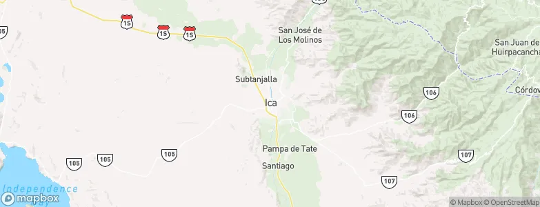 Ica, Peru Map