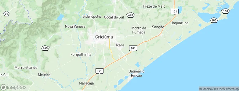 Içara, Brazil Map